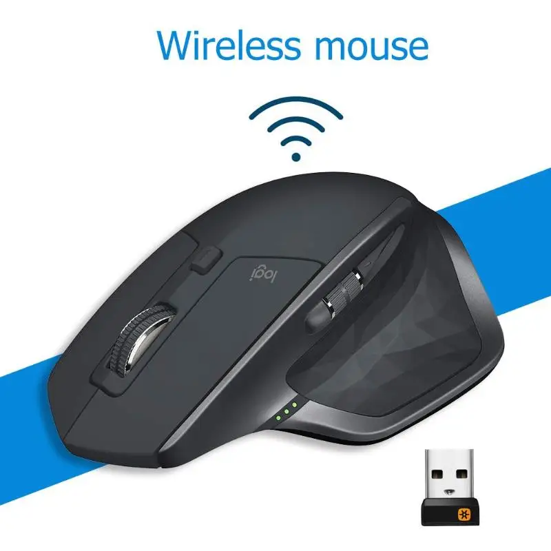 Logitech MX Master 2 S офисные Мышь 2,4 ГГц Беспроводной и Bluetooth Двойное Подключение 4000 Точек на дюйм мульти-устройство эргономичные компьютерные Мышь