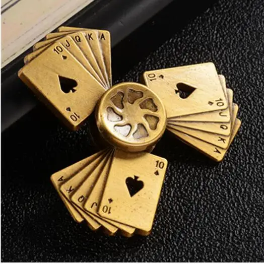 Newest Fidget Spinner Colorful Poker Triangle Hand Spinner High SpeedAnxiety Stress Finger Toys Adults Kid Fidget Spiner metal