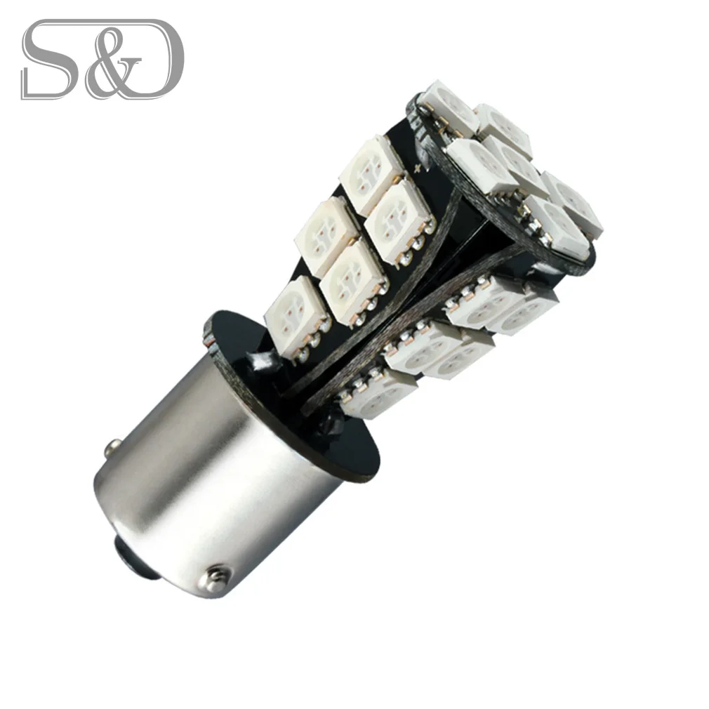 

1156 BAU15S 21 SMD Amber Yellow CANBUS OBC No Error Car LED Light Bulb py21w led lamp Turn Signal Car Light 12V
