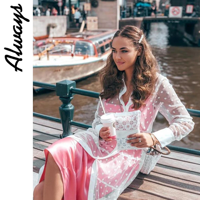 Женский кружевной кардиган Alwayss белая блузка в горошек длинный сетчатый топ лето
