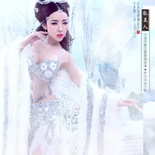 Hu Mei Ren Fox beauty белый Фокс Феи Костюм с мехом пальто наряд для фотографий для Женщин тарелка красота серии