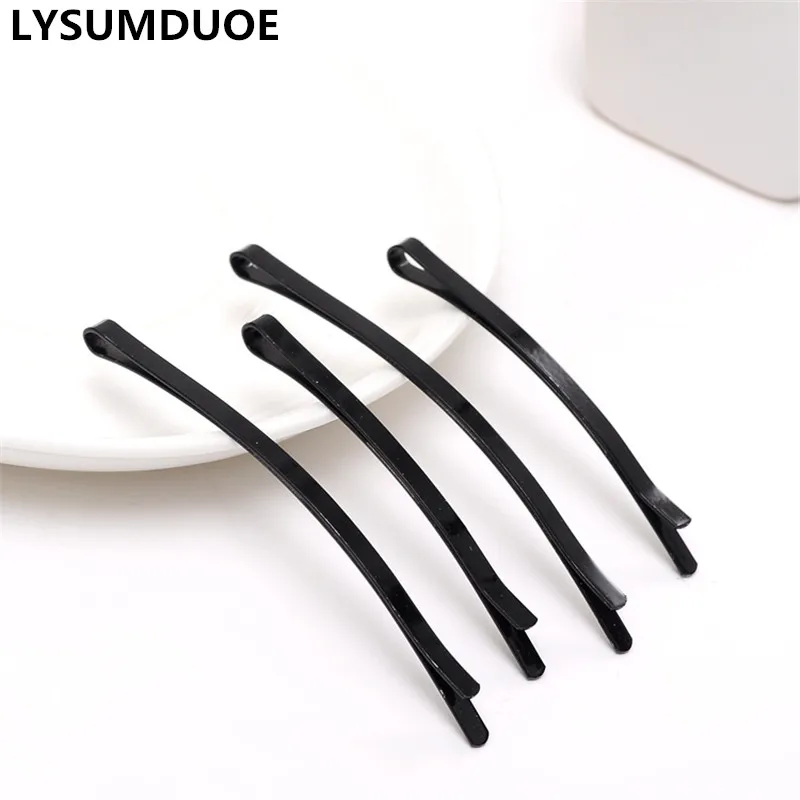 

Fashion 24Pcs/lot Women Hairpins Barrette One Word Hair Clips Black Dripping Hairclips Solid Cute Wedding Girls Hair Accessories