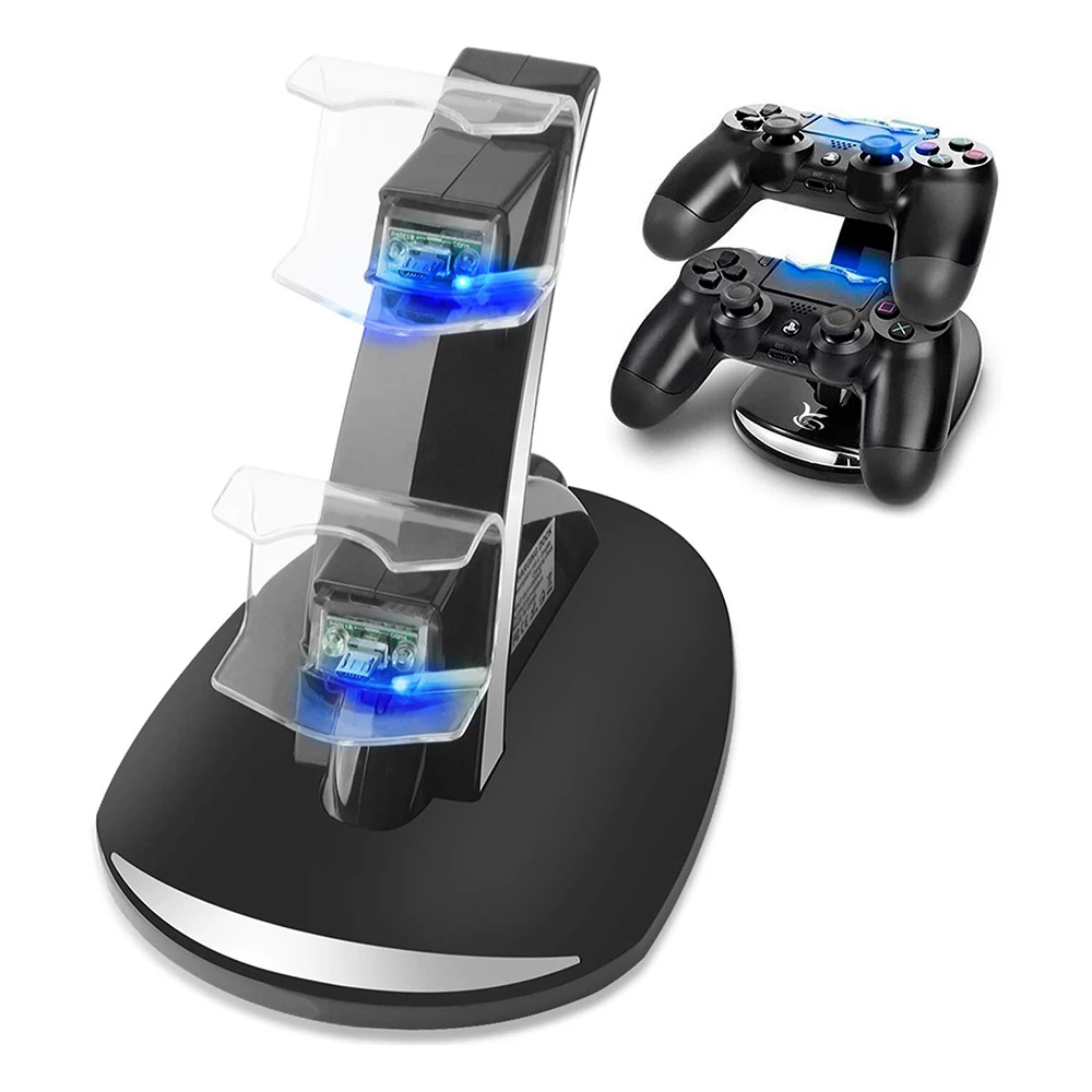Зарядное устройство для контроллера PS4 зарядное с двойным портом Micro USB зарядная