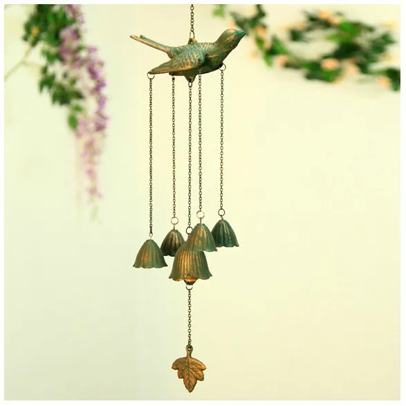 Buy Antique Imitated Iron Casting Bird Wind Chimes