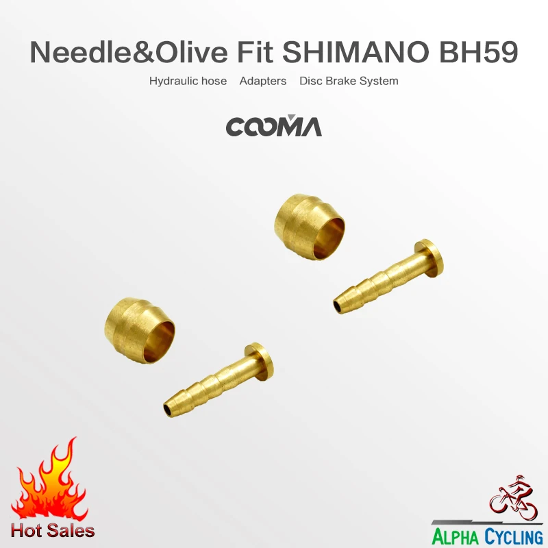 Hydraulic Disc Brake Hose Barb & Compression Fitting for SHIMANO BH59 Brake System, BH59 Olive & Needle, 2 SET/order Hydraulic Disc Brake Hose Barb & Compression Fitting for SHIMANO BH59 Brake System, BH59 Olive & Needle, 2 SET/order