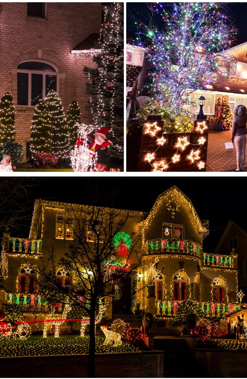 Светодиодный светильник-гирлянда s 30 м 300 светодиодный светильник для рождественской елки светодиодный светильник-гирлянда Сказочный светильник 8 режимов декоративный светильник для праздника