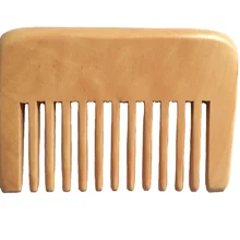 Ваше лого на заказ ручной работы прямые широкие зубы персикового дерева карманный гребень борода расческа Размер: 8,5*5,5*1 см FH-34