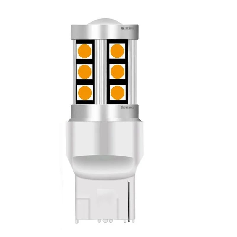 

2019 NEW T20 7440 W21W WY21W 3030 LED Car Reverse Bulbs Tail Brake Lamp Turn Signals Auto Daytime Running Light Red White Yellow