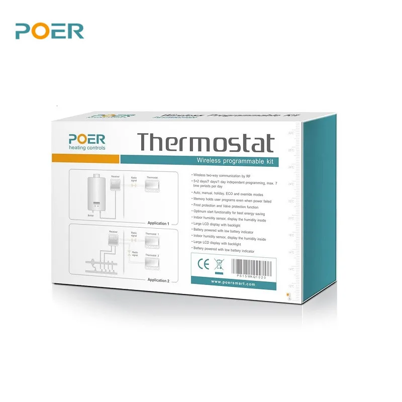 Thermoregulator programmable wireless room digital wifi thermostat for boiler, warm floor, water heating controlled with phone