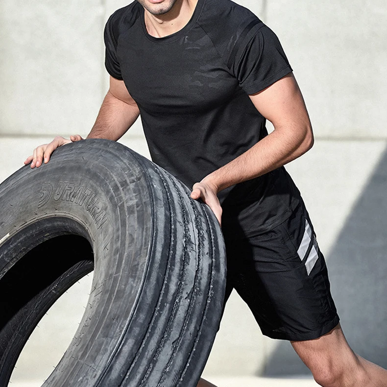 

Spring and summer Run Suit Bodybuilding male Three piece suit motion Leisure time Quick drying Yoga train