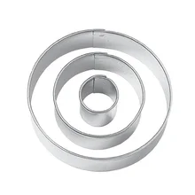 MEOF Горячие круглые вырезы формочки для печенья, набор из 3