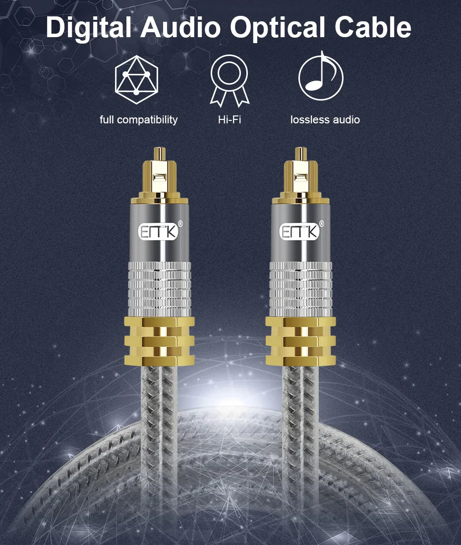 1 Top Grade OD8.0mm Spdif Optical Cable Gold Connector Digital Fiber Optical Toslink Audio cable 1m 1.5m 2m 3m 5m 10m 15m 20m(9)