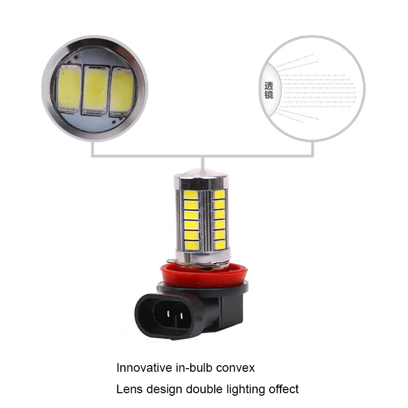 2x супер белая H8 H11 Samsung 5630SMD светодиодная противотуманная фара лампа для Mitsubishi Lancer