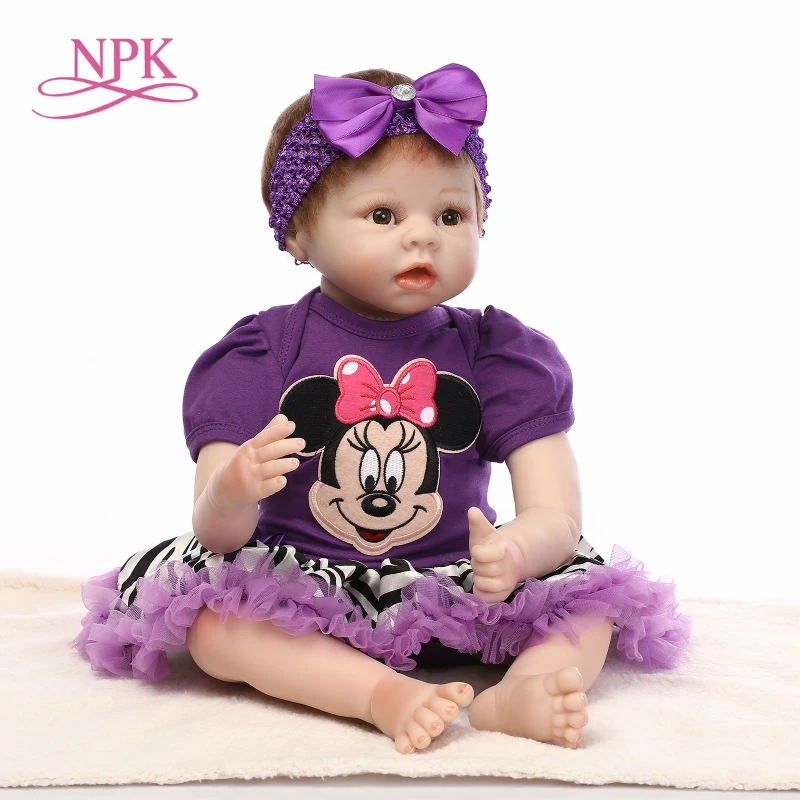 NPK bebe reborn 55cm boneca girl doll completa for girl Toys reborn babies doll birthday gift toys for kids plamates