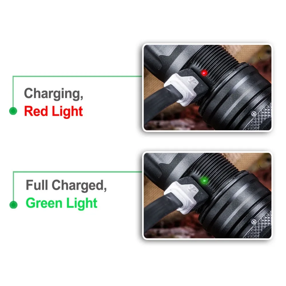  NEXTORCH 1000 Lumens 18650 Tactical Flashlight USB High Power Rechargeable Led Flashlight Torch for - 32846988372