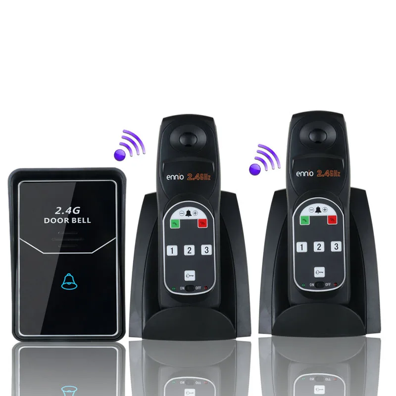 2,4G цифровой беспроводной аудио дверной телефон дверной звонок Домофон системы