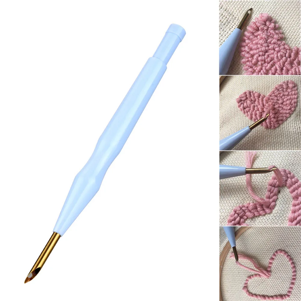 

Adjustable Punch Needle Stitching Kit Rug Yarn Needle Embroidery Pen Felting Threader Needles Lhipping DC112