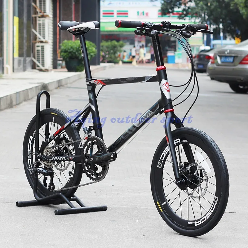 Sale JAVA LIMIITED CL 20" Minivelo Bike 18 Speed Disc Brake Uniex High Quality Urban 406 Mini velo Bicycle Hydraulic Brakes Black 3