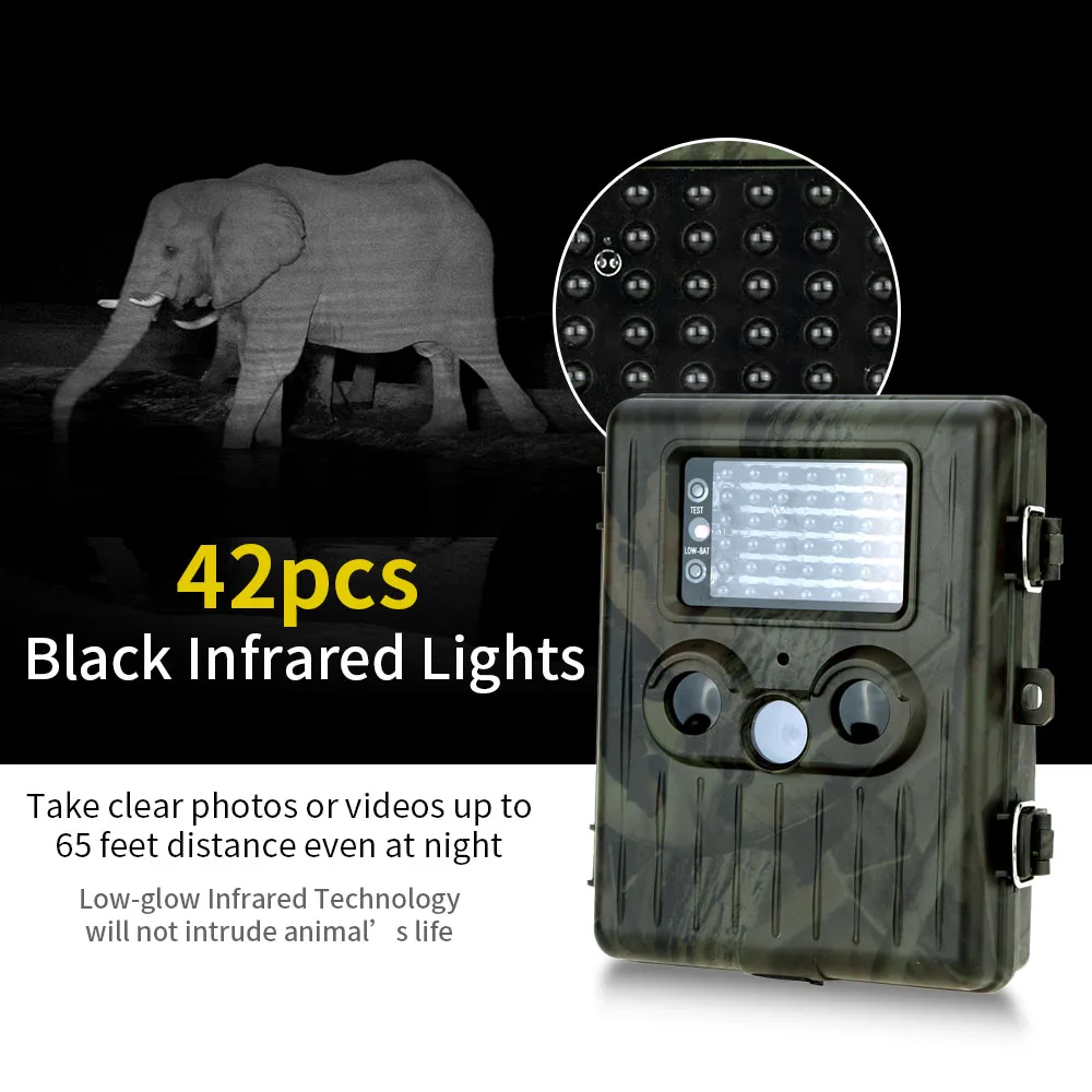 HT002 20M Night Vision Hunting Camera Trap 2G/3G MMS SMS Trail 12MP 1080P Waterproof Wild 0.7s Trigger Photo Traps | Спорт и