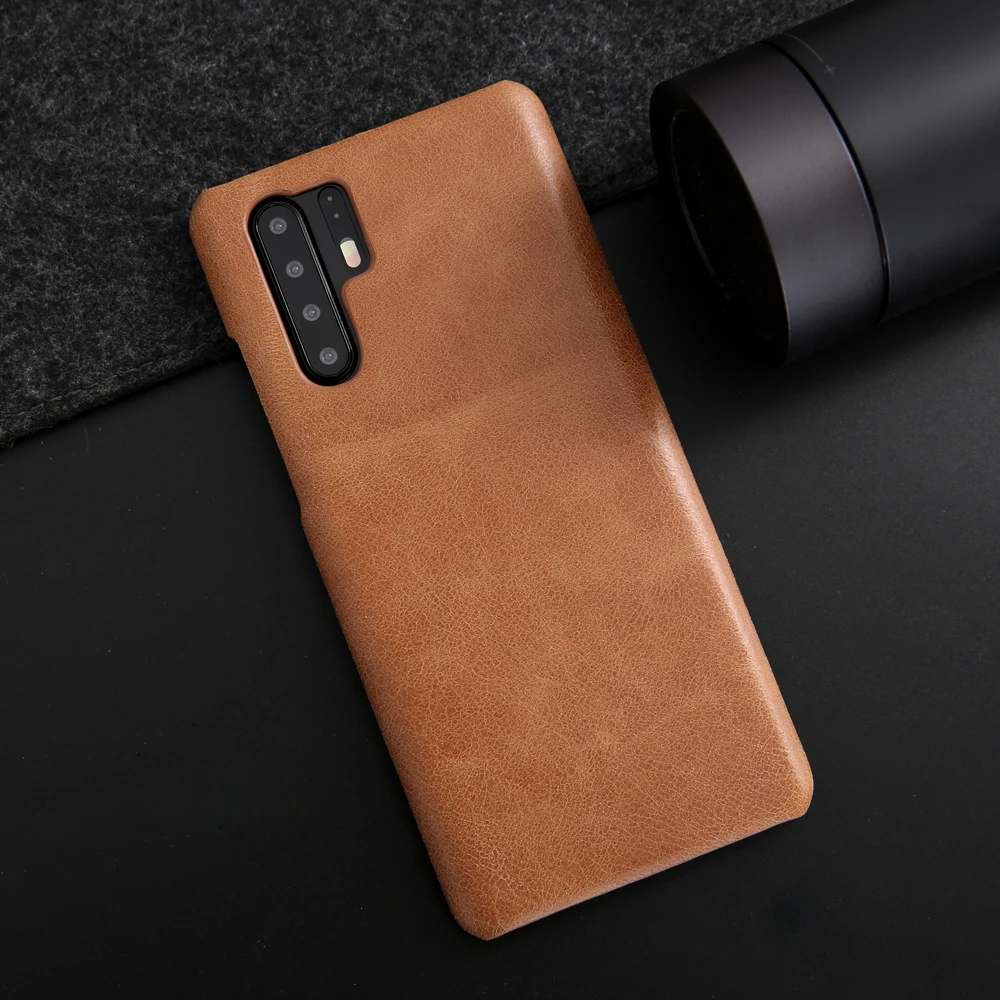 Роскошный Матовый кожаный чехол для телефона huawei P30