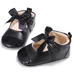 0-18 м детская обувь для девочек Досуг первые ходунки обувь детская мода бабочка-аппликация бант слипоны принцесса обувь