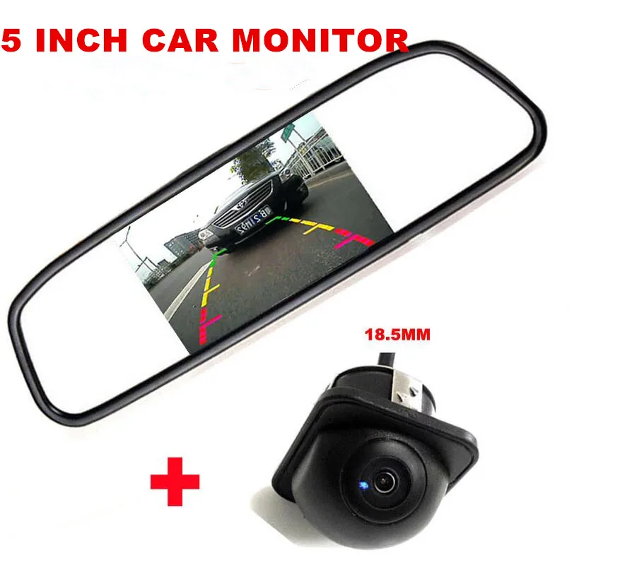 Vehicle Car Rearview Camera CCD 170 Angle Backup front camera + 5" TFT