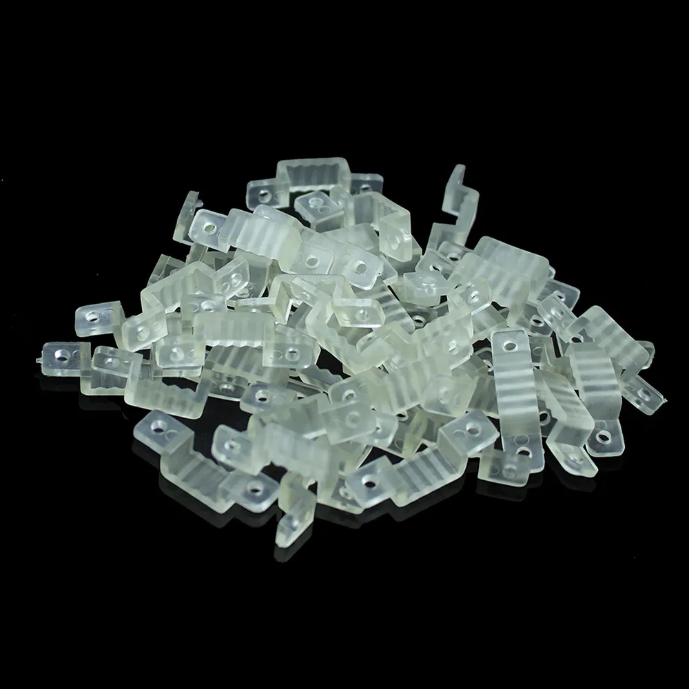 10mm 12mm Silicon Clip Mounting Brackets For Fixing 3528 5050 RGB Transparent LED Strip Light