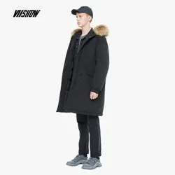 VIISHOW с капюшоном для мужчин пуховик бренд Doudoune Homme одноцветное зимние куртки Новинка 2018 года толстые зимние пальто YC2499184