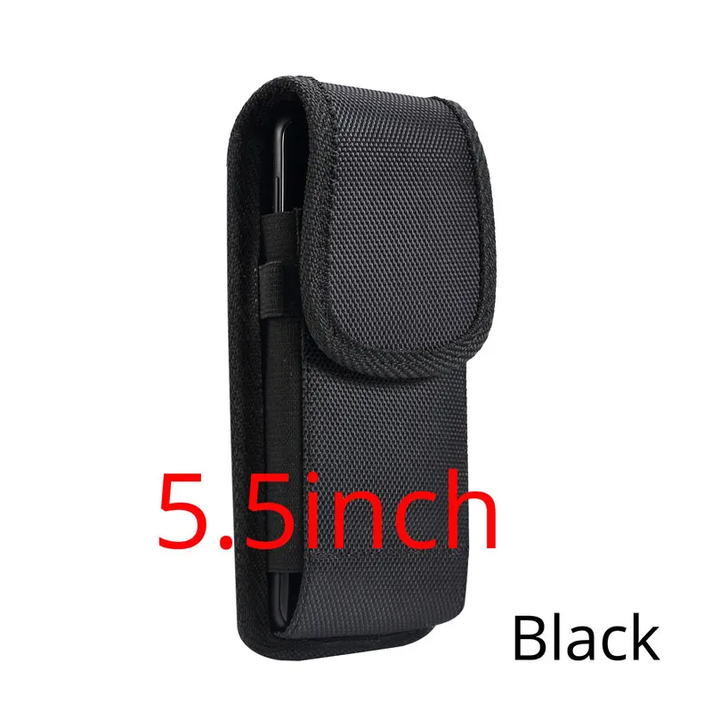 Universal Waist Bag Men Oxford Cloth Nylon 4.7-6.9 inch Mobile Phone Fanny Pack Durable Outdoor Waterproof Belt Bag black - Цвет: 5.5. inch