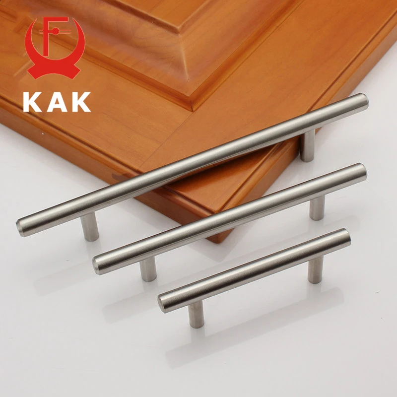 4"-24" Stainless Steel Kitchen Door Cabinet T Bar Handles Diameter 10mm