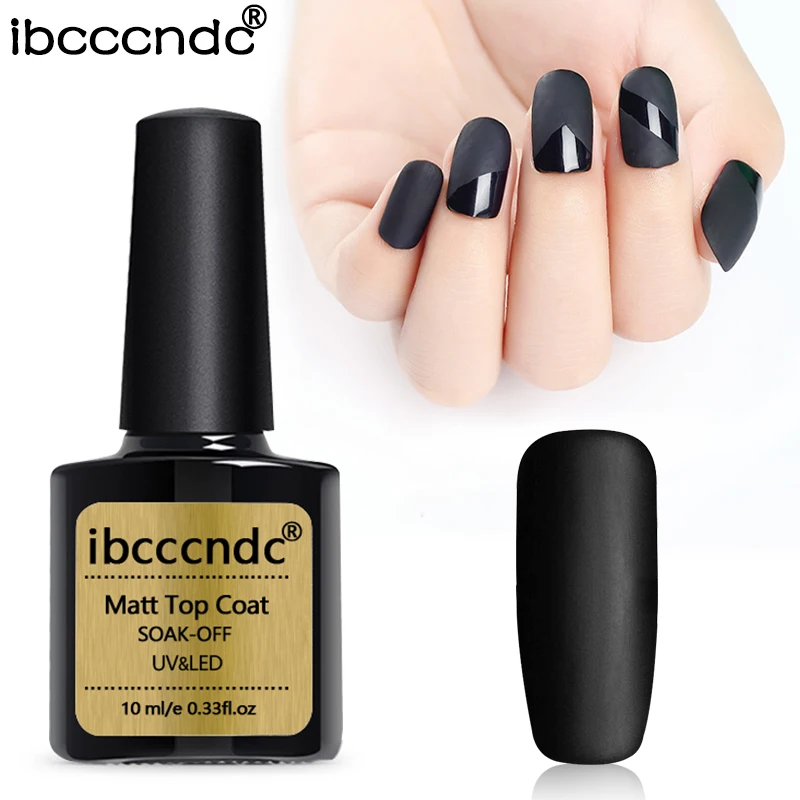 Лидер продаж Seling Matte Top Coat ногтей Гель лак Soak Off UV длительный 10 мл матовый Лаки Nail Art