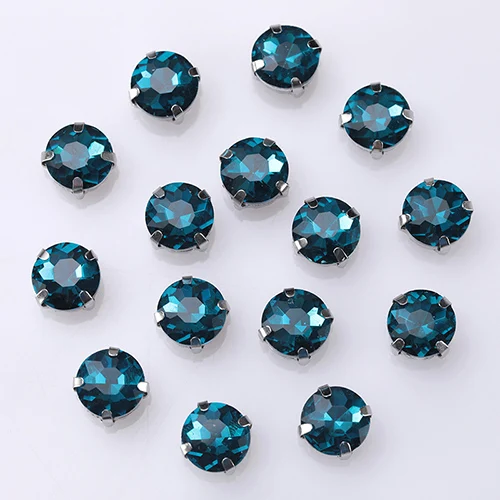 Buy Glitter Round Crystal Stone For Clothing Loose Diy