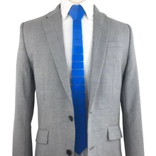 Высокотехнологичные полосатые тонкие галстуки шелковые атласные синие обтягивающие модные галстуки классические синие блестящие синие галстуки с пейсли Свадебные