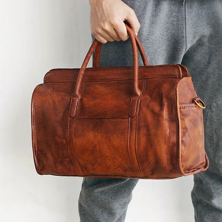 

women/men crazy horse genuine leather travel bag cow leather cross body shoulder bag cowhide unisex coffee vintage handbag