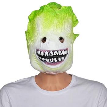 

2019 Funny Fruit Vegetable Cartoon Face Head Mask Latex Mask For Halloween Costume Props Free Shipping