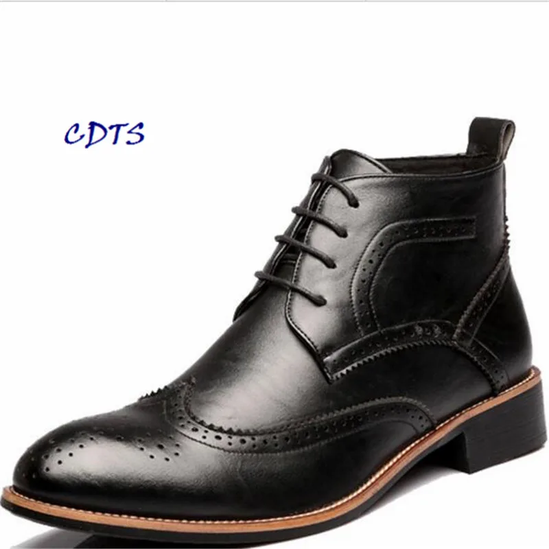 

LLXF Plus:38-43 44 2017 spring/Autumn England-style Fashionable Men's Short Shoes Boots Waterproof Snow Boots