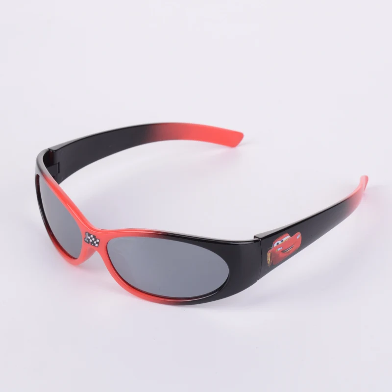 Отличное качество, милые детские солнцезащитные очки с машинками, детские солнцезащитные очки с защитой от ультрафиолета, летние солнцезащитные очки для мальчиков и девочек, крутые Модные солнцезащитные очки - Цвет линз: Black Red