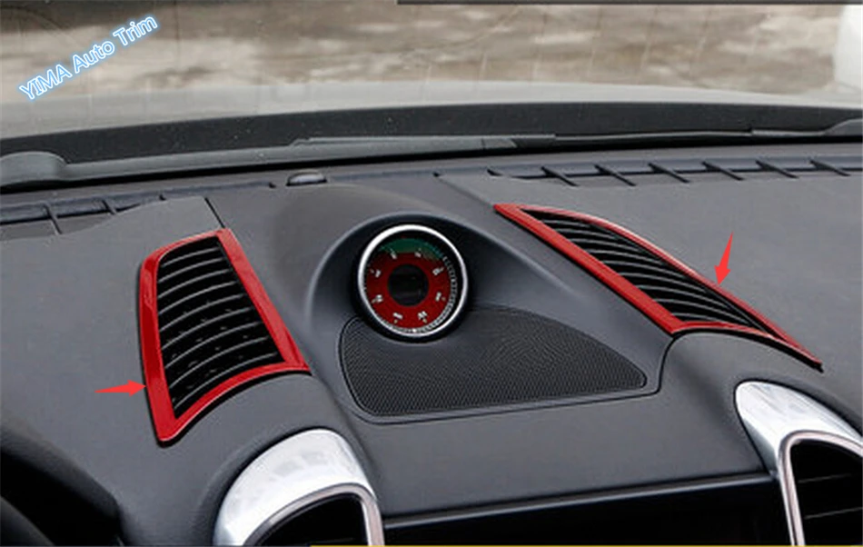 

Lapetus Colorfully ! Dashboard Up Air Conditioning AC Vent Outlet Decoration Cover Trim Fit For Porsche Cayenne 2015 2016 2017