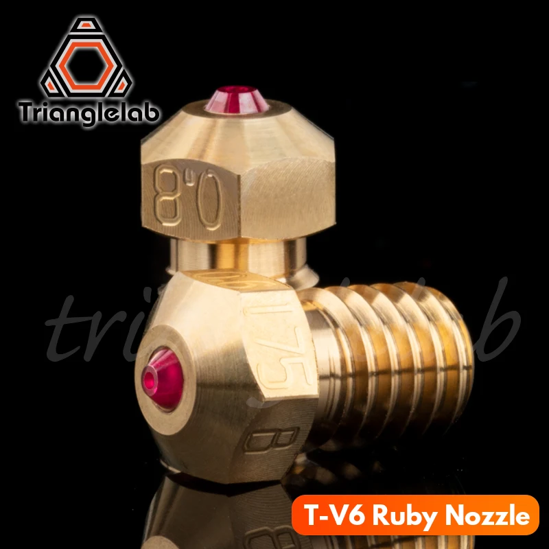 US $55.71 Trianglelab High Temperature TV6 Ruby Nozzle 175mm For E3d V6 Hotend Compatible With Petg Abs Pei Peek Nylon Etc Ruby Nozzle