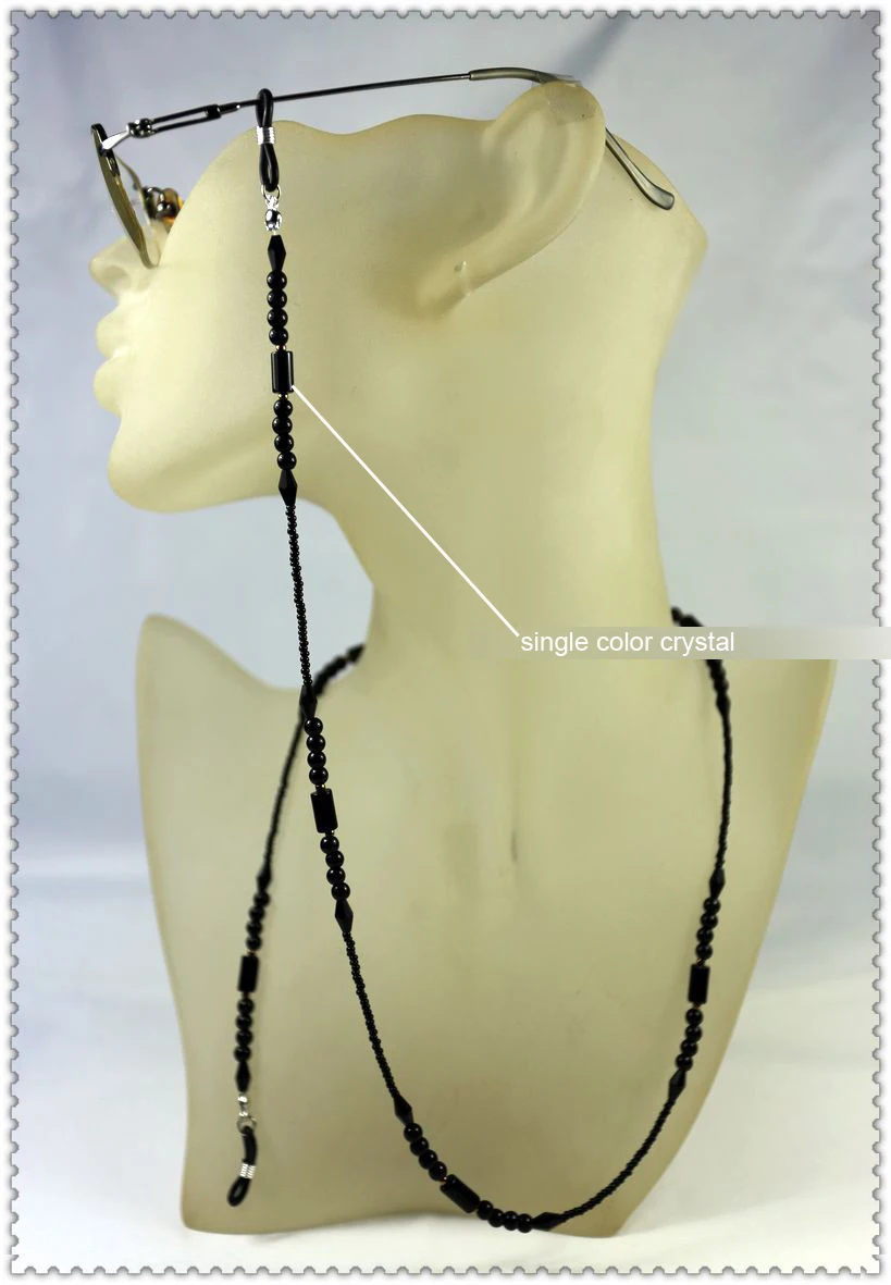 Fashion Acylic Bead Cystal Glasses Neck Stap Chain Sting