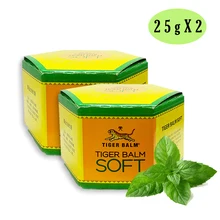 2шт 25 г тигровый бальзам мягкая мазь для людей с головной болью, заложенный нос, зуд