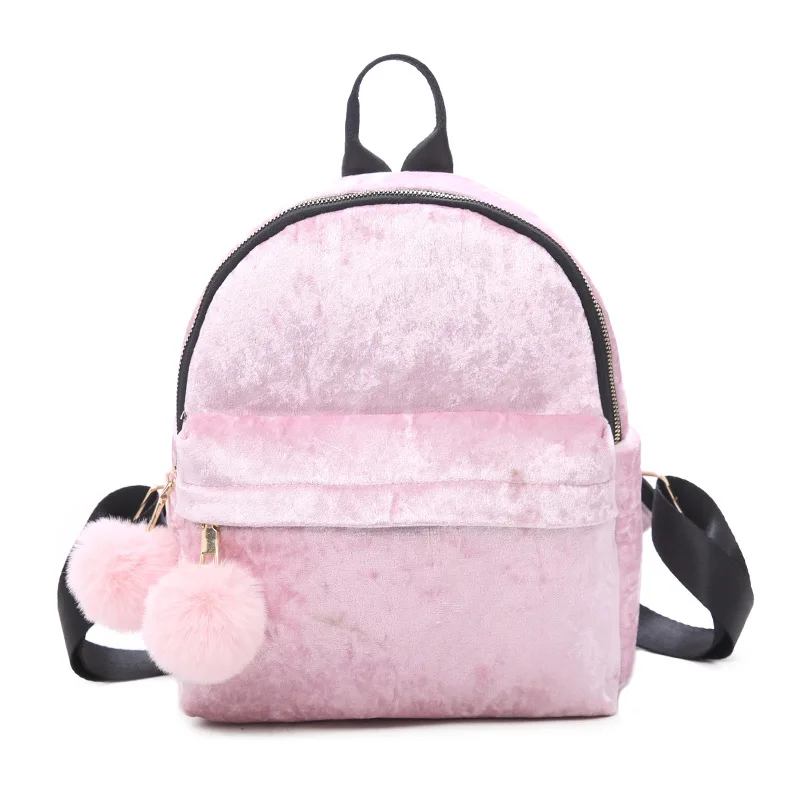 Mochila Mujer сумка с комочком шерсти для женщин 2019 Рюкзак Школьная Сумка подростка