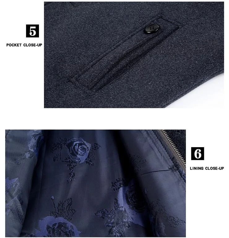 Moownuc 2019 Новое поступление мужской осенне-зимний высококачественный шерстяной Тренч мужские повседневные шерстяные куртки теплое пальто