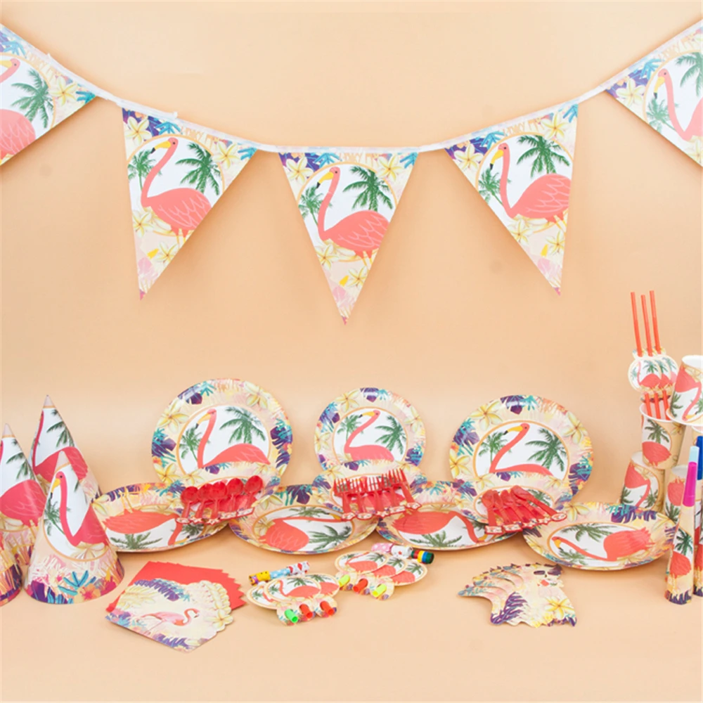 flamingo Disposable Party Tableware05