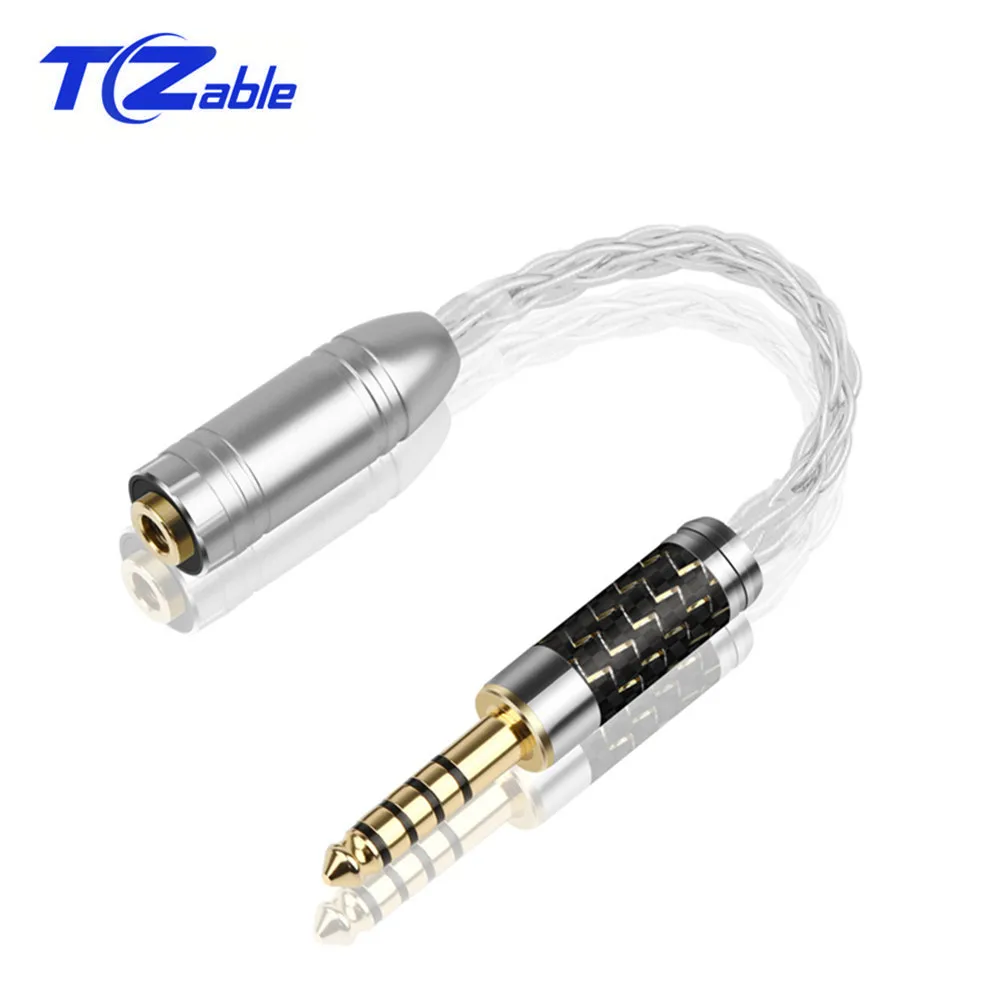 HIFI Earphone Cable 2.5mm 3.5mm 4.4mm Jack 3.5 Male Female DIY 8 Core Silver-Coated Copper Wire For MP3 Player Audio Cord