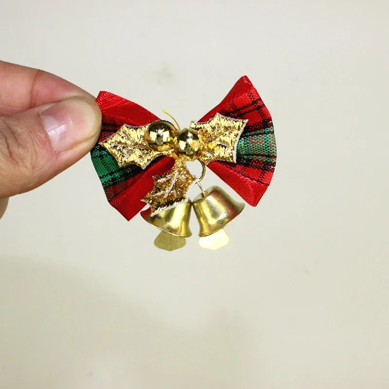 Buy 10PCS Christmas Tree Bow Ornaments Bell DIY Home
