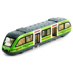 Детский игрушечный поезд метро Автомобили 1:32 моделирование гармония номер высокоскоростной рельсовый двигатель модель мальчик зеленый