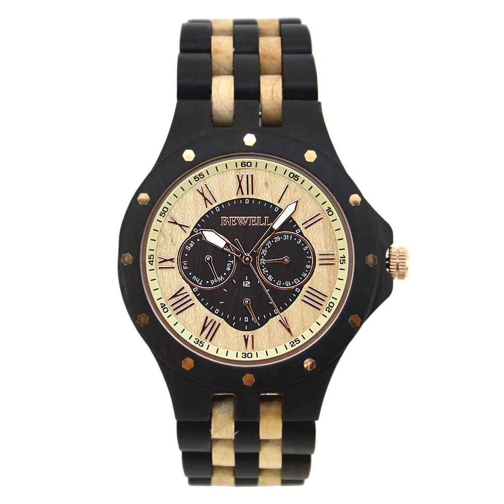 BEWELL WOODEN WATCH
