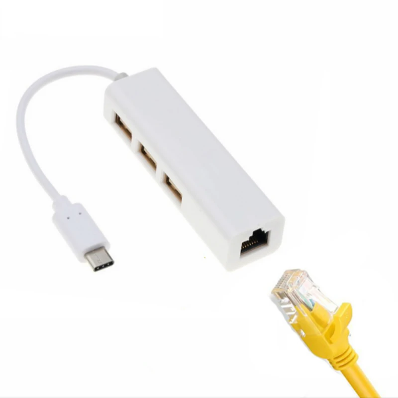

Type-C To Gigabit Ethernet RJ45 LAN Network Card Adapter USB 3.0 3.1 Hub Network Adapter For MacBook Windows 7/8/10