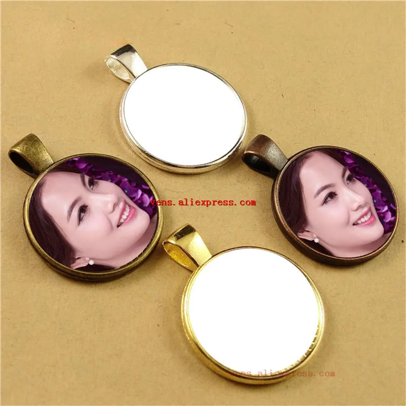 

sublimation blank pendant charm heat tranfer printing blank consumable 30pieces/lot printing size 25mm